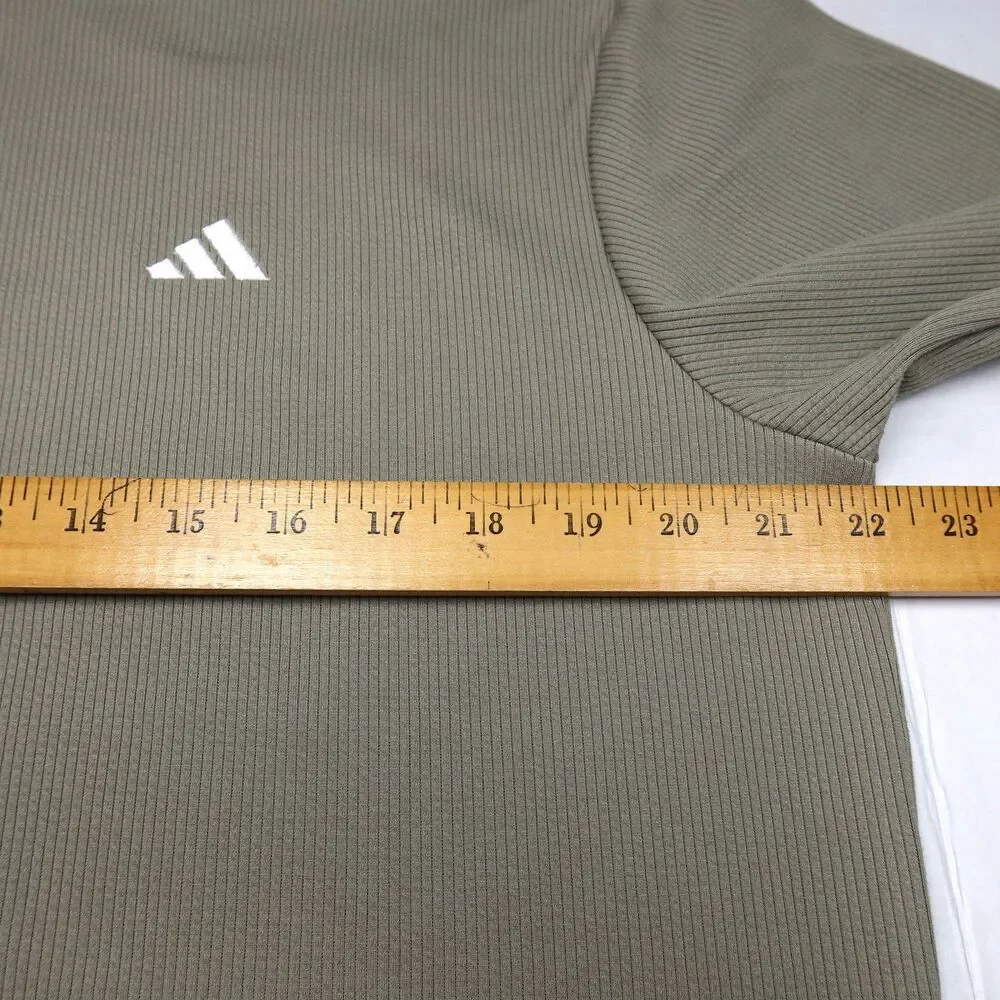New Men's Adidas Golf Ultimate 365 Textured 1/4 Zip Pullover Medium Putty Beige